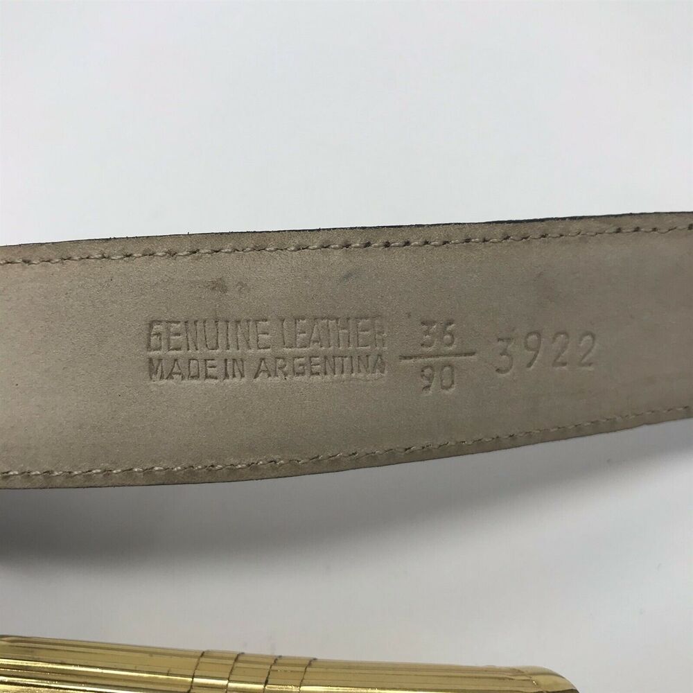Roberto Dalpra Embossed Belt Brown Genuine Leather Size 36 Women's - Picture 5 of 8